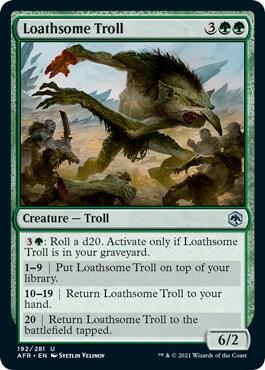 Loathsome Troll 192 card from Adventures in the Forgotten Realms
