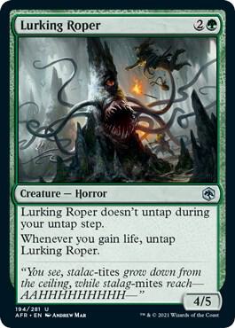 Lurking Roper 194 card from Adventures in the Forgotten Realms
