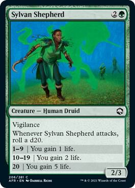 Sylvan Shepherd 206 card from Adventures in the Forgotten Realms