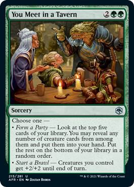 You Meet in a Tavern 215 card from Adventures in the Forgotten Realms