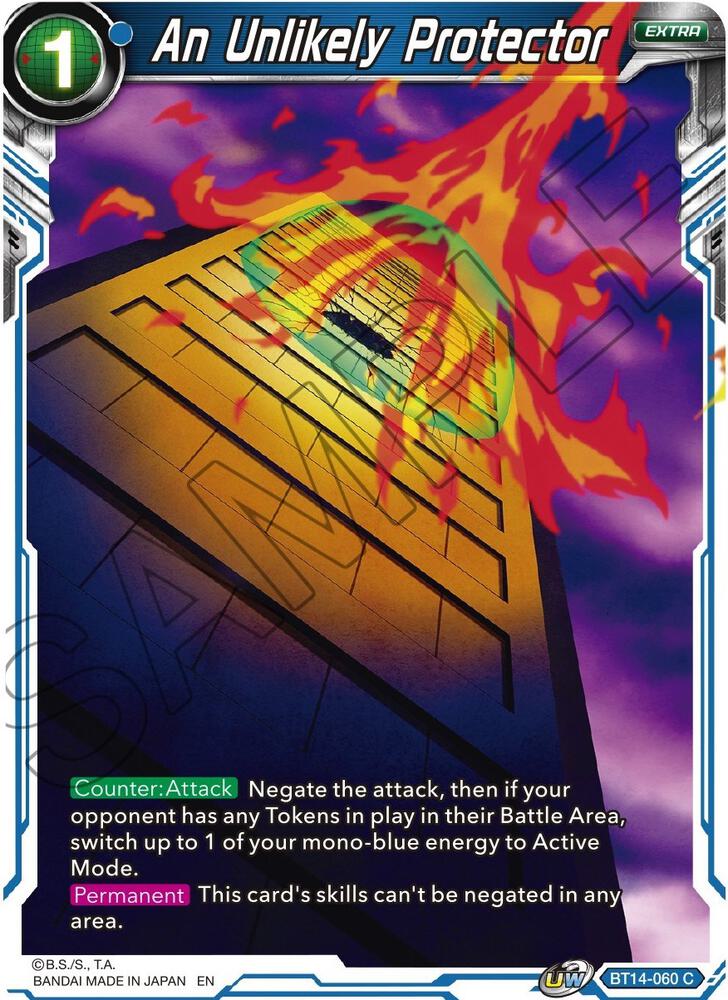 An Unlikely Protector BT14-060 card from Cross Spirits