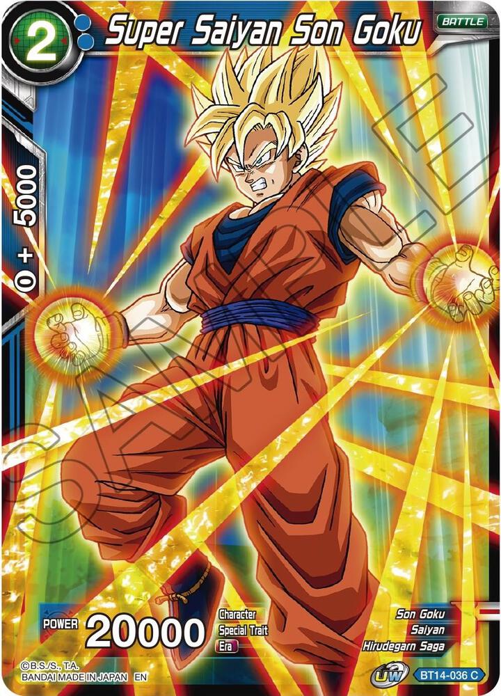 Super Saiyan Son Goku BT14-036 card from Cross Spirits