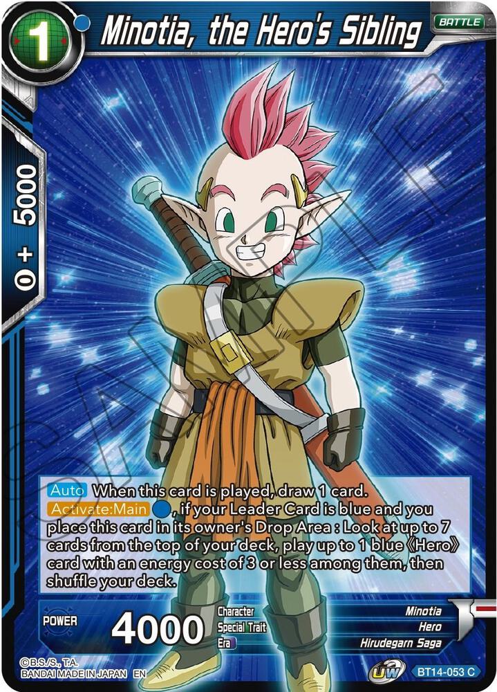 Minotia, the Hero's Sibling BT14-053 card from Cross Spirits