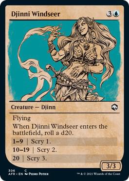 Djinni Windseer (Showcase) 306 card from Adventures in the Forgotten Realms