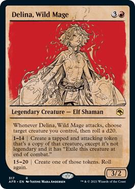 Delina, Wild Mage (Showcase) 317 card from Adventures in the Forgotten Realms