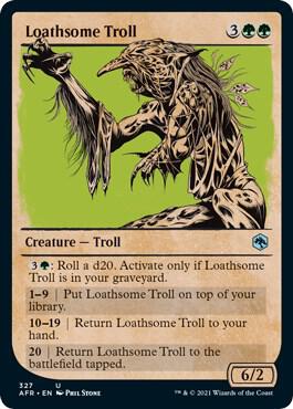 Loathsome Troll (Showcase) 327 card from Adventures in the Forgotten Realms