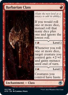 Barbarian Class 131 card from Adventures in the Forgotten Realms