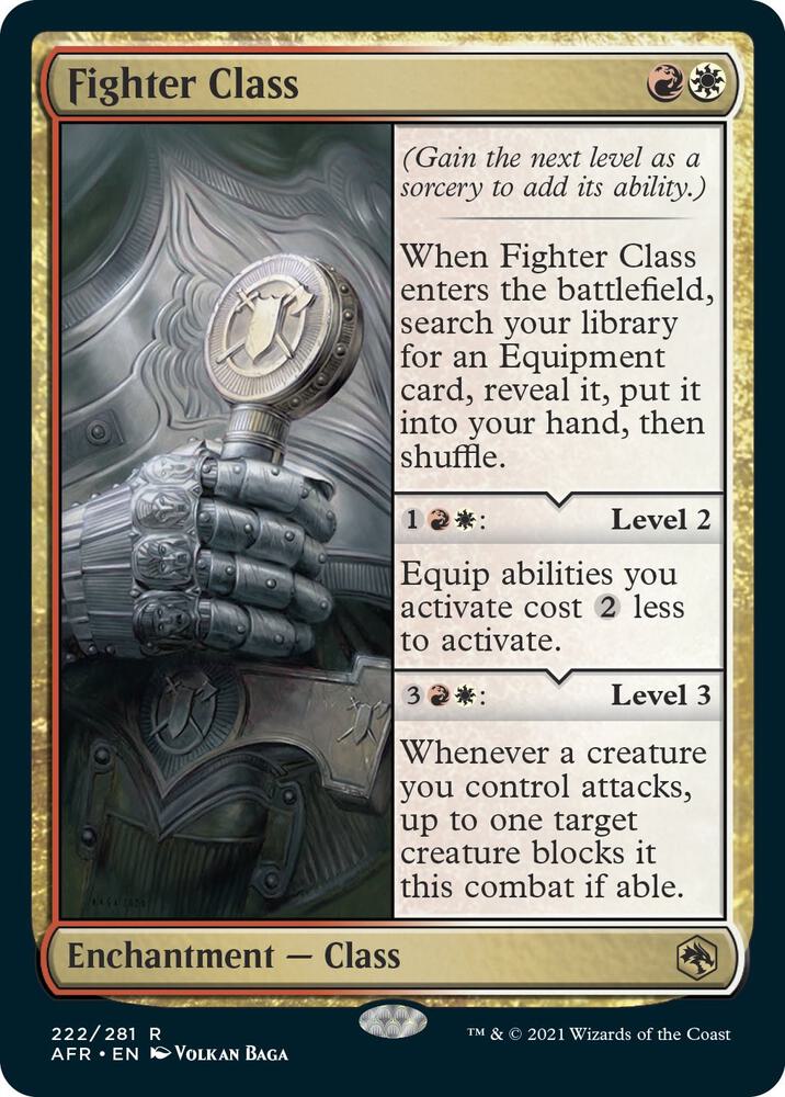 Fighter Class 222 card from Adventures in the Forgotten Realms