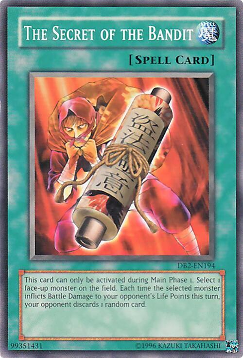 The Secret of the Bandit DB2-EN194 card from Dark Beginning 2