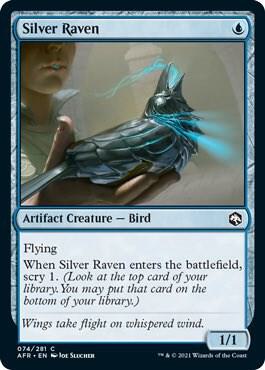 Silver Raven 74 card from Adventures in the Forgotten Realms