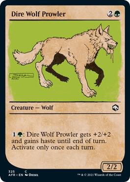 Dire Wolf Prowler (Showcase) 325 card from Adventures in the Forgotten Realms