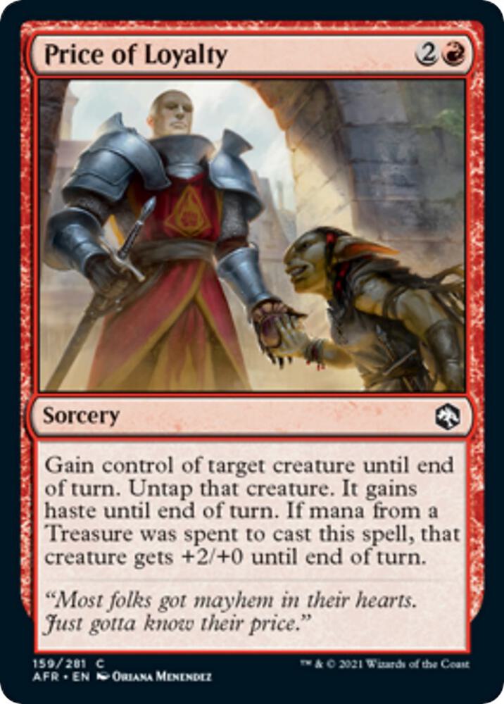 Price of Loyalty 159 card from Adventures in the Forgotten Realms