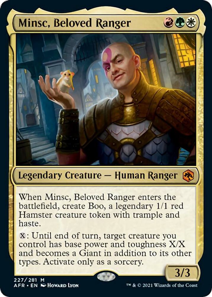 Minsc, Beloved Ranger 227 card from Adventures in the Forgotten Realms