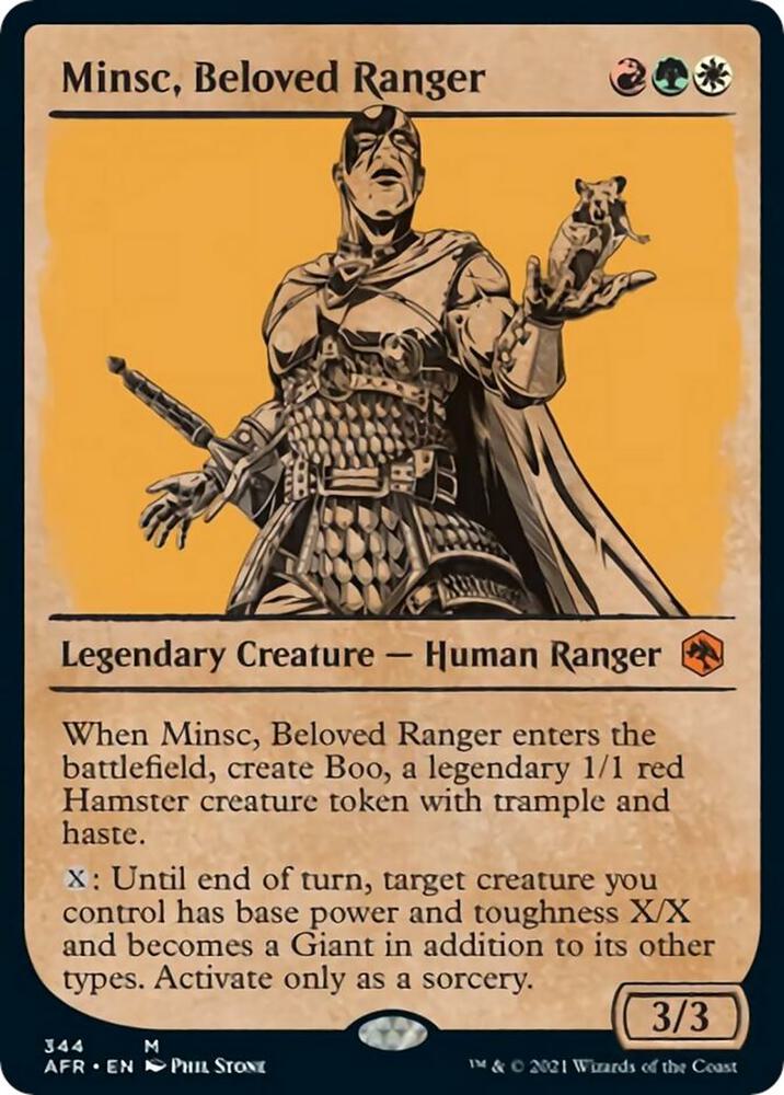 Minsc, Beloved Ranger (Showcase) 344 card from Adventures in the Forgotten Realms