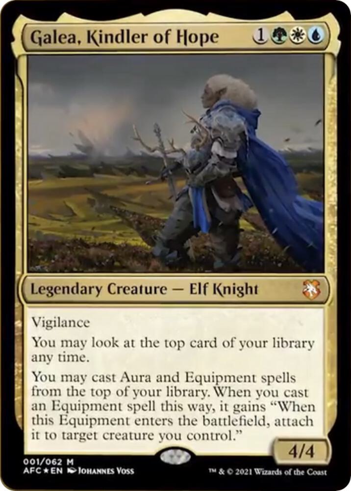 Galea, Kindler of Hope 1 card from Commander: Adventures in the Forgotten Realms