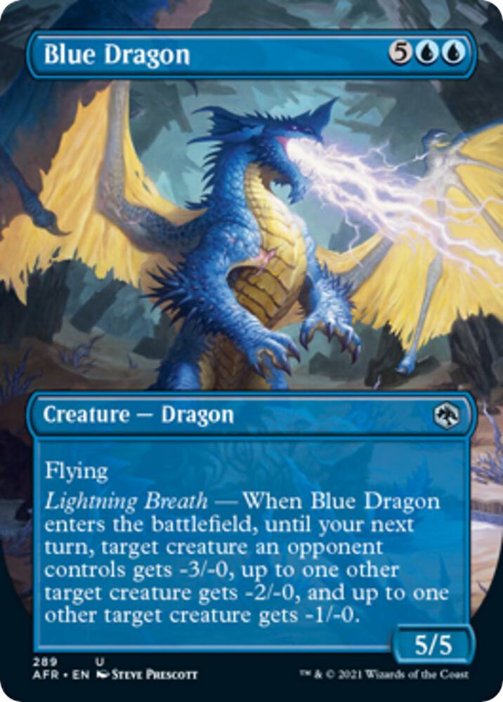 Blue Dragon (Borderless) 289 card from Adventures in the Forgotten Realms