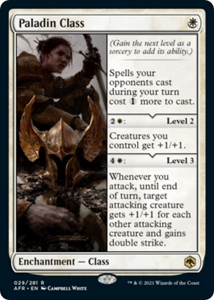 Paladin Class 29 card from Adventures in the Forgotten Realms