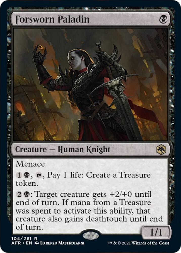 Forsworn Paladin 104 card from Adventures in the Forgotten Realms