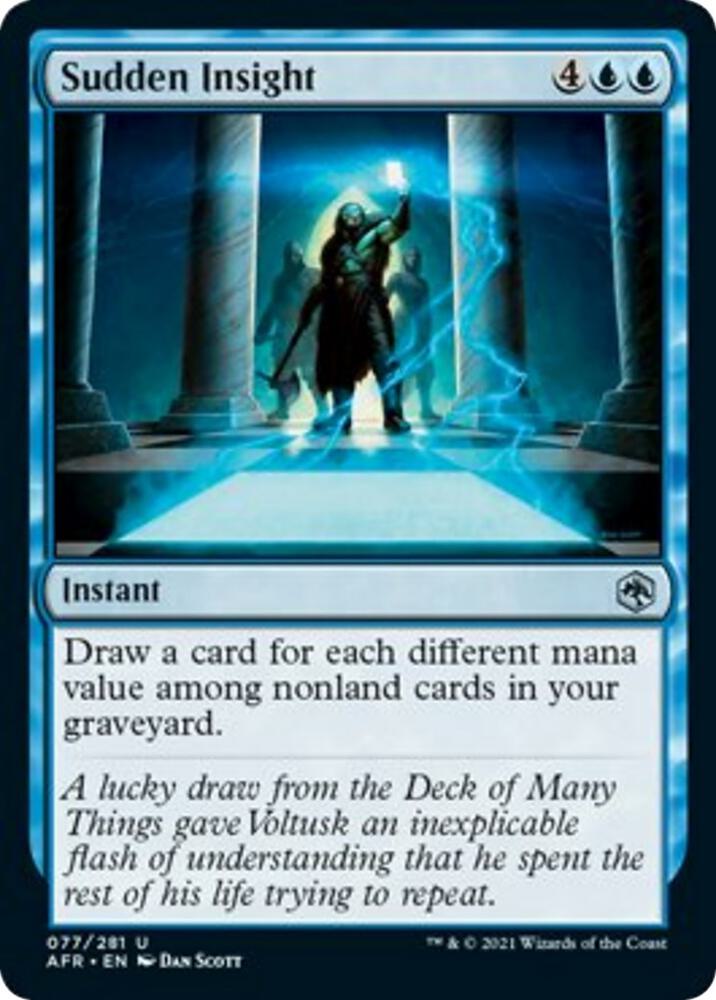 Sudden Insight 77 card from Adventures in the Forgotten Realms