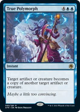 True Polymorph 80 card from Adventures in the Forgotten Realms