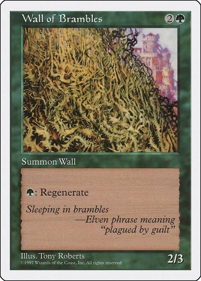 Wall of Brambles card from Fifth Edition