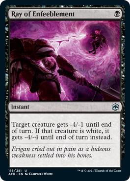 Ray of Enfeeblement 116 card from Adventures in the Forgotten Realms