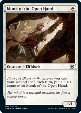 Monk of the Open Hand 25 card from Adventures in the Forgotten Realms