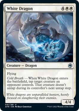 White Dragon 41 card from Adventures in the Forgotten Realms