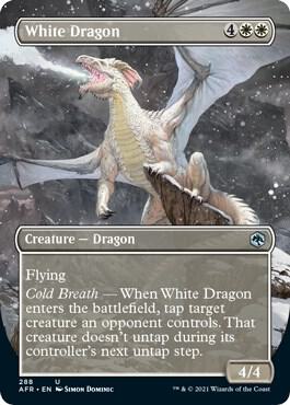 White Dragon (Borderless) 288 card from Adventures in the Forgotten Realms