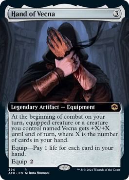 Hand of Vecna (Extended Art) 394 card from Adventures in the Forgotten Realms