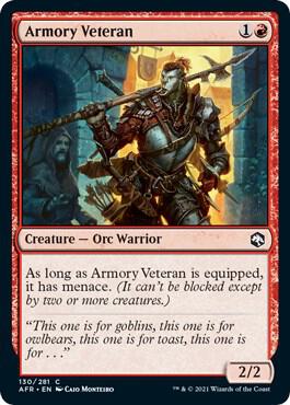Armory Veteran 130 card from Adventures in the Forgotten Realms
