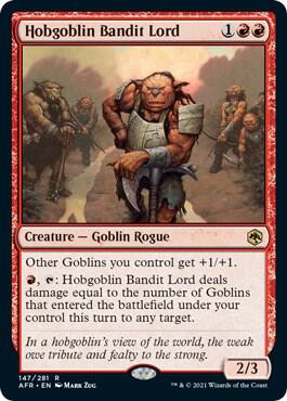 Hobgoblin Bandit Lord 147 card from Adventures in the Forgotten Realms