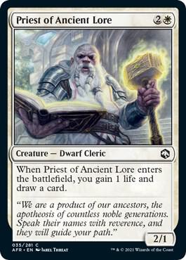 Priest of Ancient Lore 35 card from Adventures in the Forgotten Realms