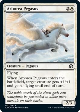 Arborea Pegasus 2 card from Adventures in the Forgotten Realms