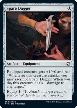 Spare Dagger 250 card from Adventures in the Forgotten Realms