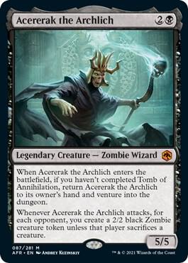 Acererak the Archlich 87 card from Adventures in the Forgotten Realms