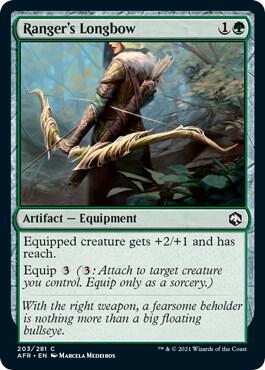 Ranger's Longbow 203 card from Adventures in the Forgotten Realms