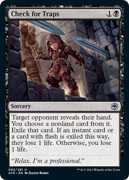 Check for Traps 92 card from Adventures in the Forgotten Realms