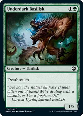 Underdark Basilisk 208 card from Adventures in the Forgotten Realms