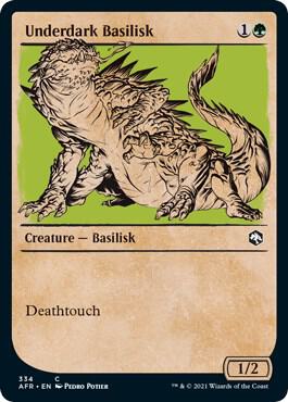 Underdark Basilisk (Showcase) 334 card from Adventures in the Forgotten Realms