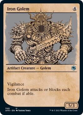 Iron Golem (Showcase) 348 card from Adventures in the Forgotten Realms