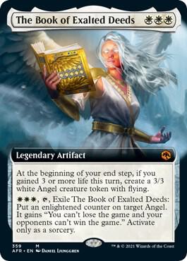 The Book of Exalted Deeds (Extended Art) 359 card from Adventures in the Forgotten Realms