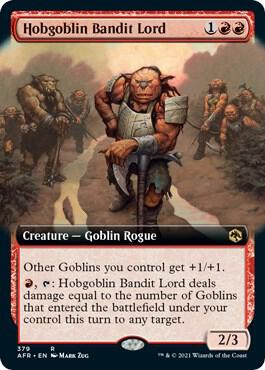 Hobgoblin Bandit Lord (Extended Art) 379 card from Adventures in the Forgotten Realms