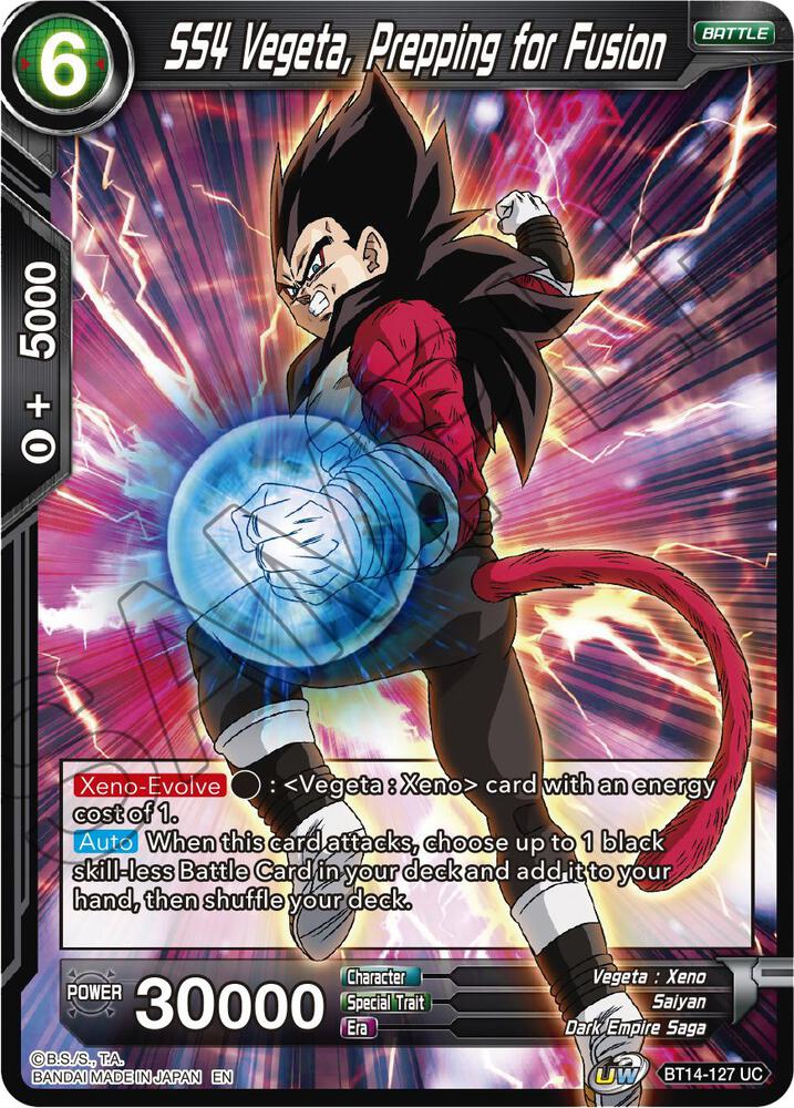 SS4 Vegeta, Prepping for Fusion BT14-127 card from Cross Spirits
