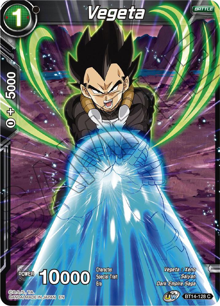 Vegeta BT14-128 card from Cross Spirits
