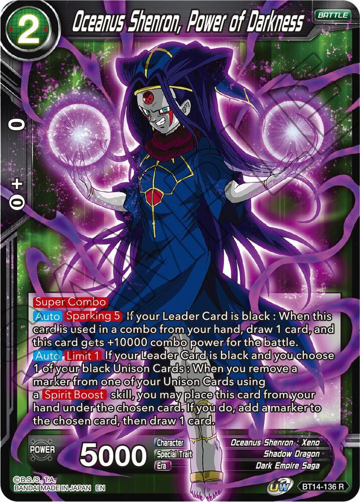 Oceanus Shenron, Power of Darkness BT14-136 card from Cross Spirits