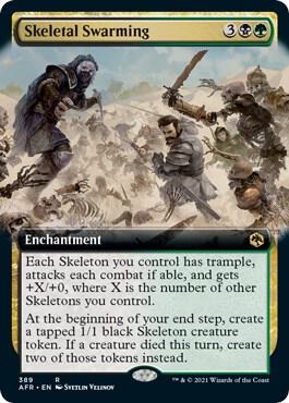 Skeletal Swarming (Extended Art) 389 card from Adventures in the Forgotten Realms