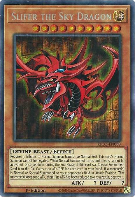 Slifer the Sky Dragon (Secret Pharaoh's Rare) KICO-EN063 card from King's Court