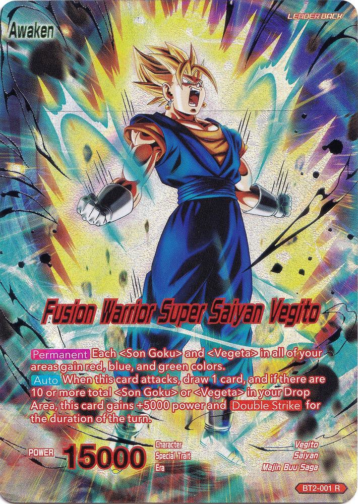 Vegito // Fusion Warrior Super Saiyan Vegito BT2-001 card from Collector's Selection Vol. 1