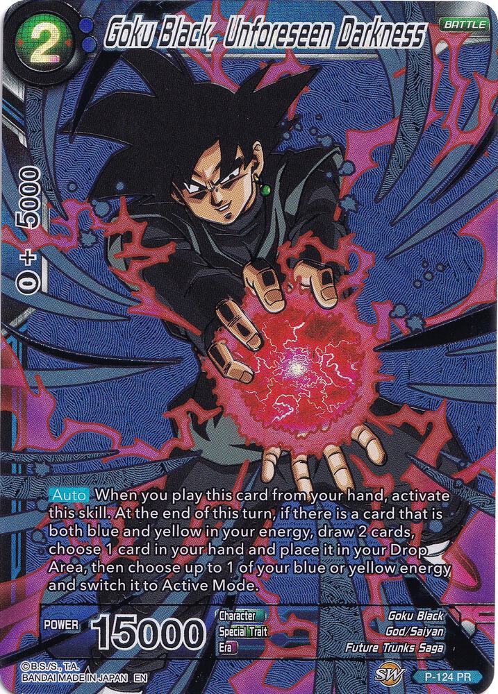 Goku Black, Unforeseen Darkness P-124 card from Collector's Selection Vol. 1